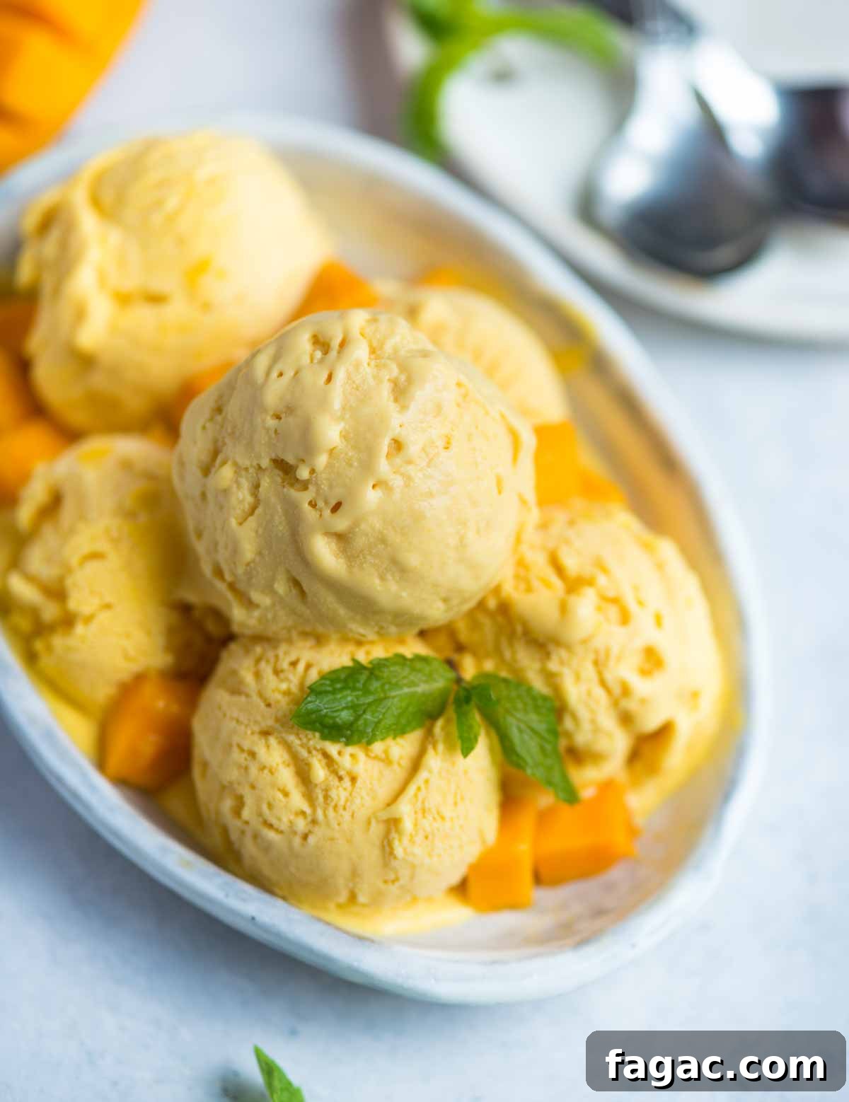 Avoid ice crystals in homemade mango ice cream with simple techniques.