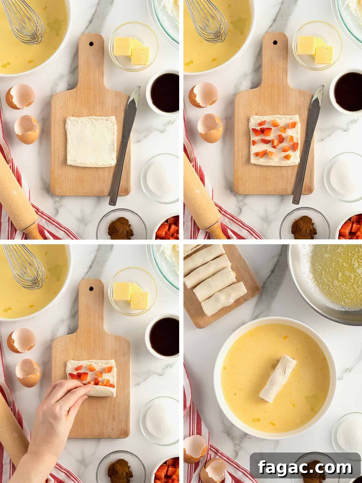 Strawberry Cream Cheese French Toast Roll-Ups Recipe 8 Strawberry Cream Cheese French Toast Roll Ups by The BakerMama