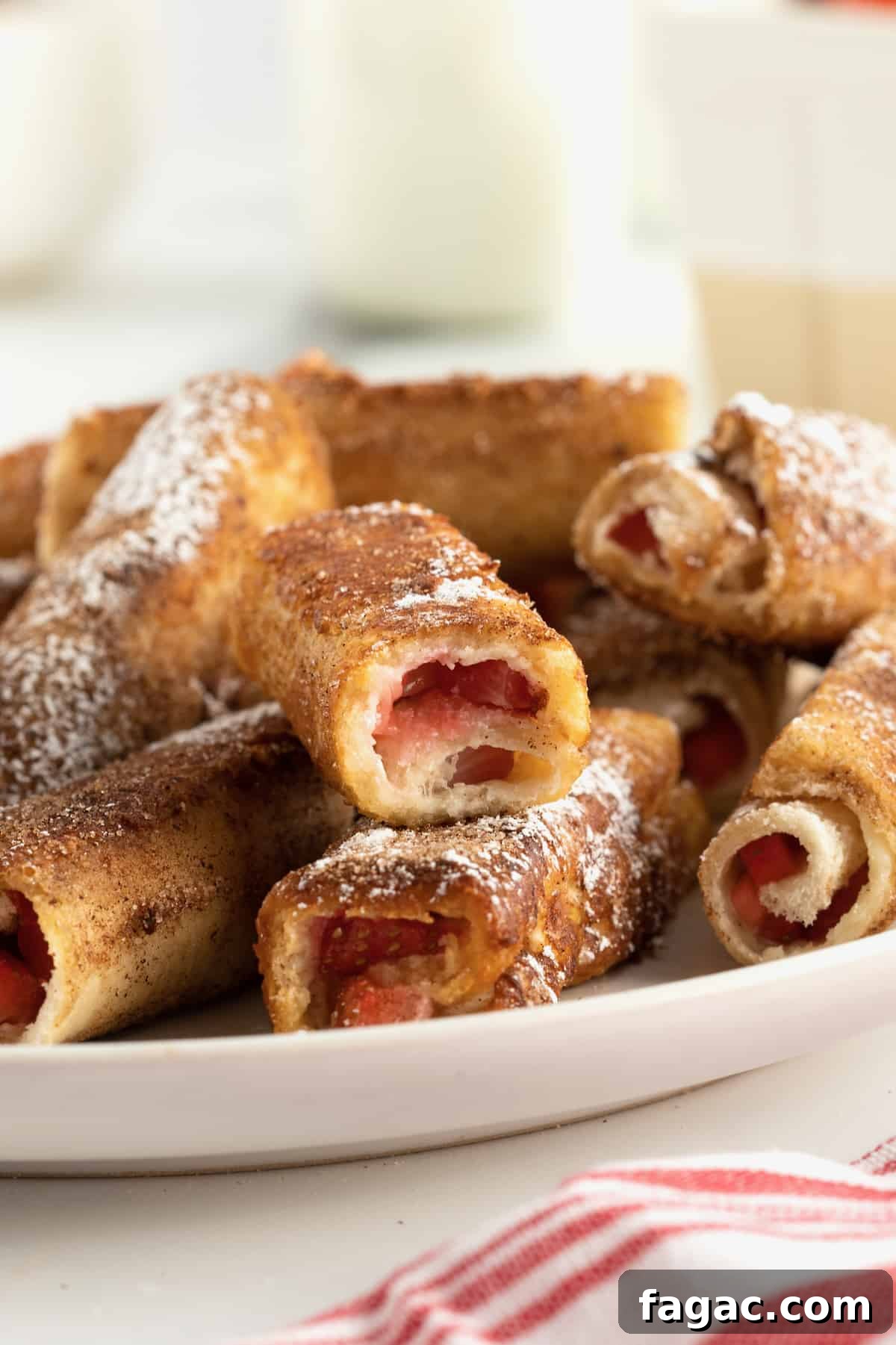Strawberry Cream Cheese French Toast Roll-Ups Recipe 10 Strawberry Cream Cheese French Toast Roll Ups by The BakerMama