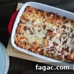 Homemade beef lasagna