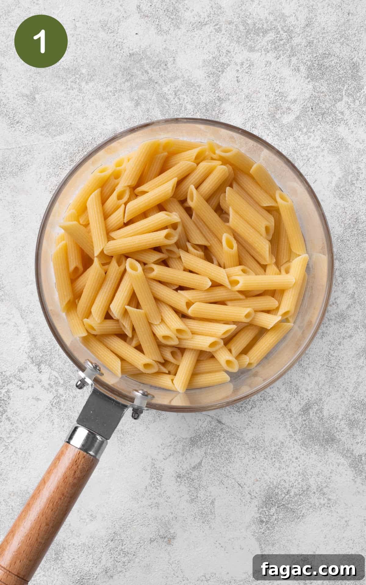 Sun-Dried Tomato Pasta with Garlic, Basil & Parmesan 4 cooking pasta in a pot of salted water.