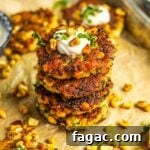 20 Tasty Sides to Serve with Burgers (Healthy Options Included) 27 Healthy corn and zucchini fritter stacked and topped with greek yogurt, roasted corn, and basil.