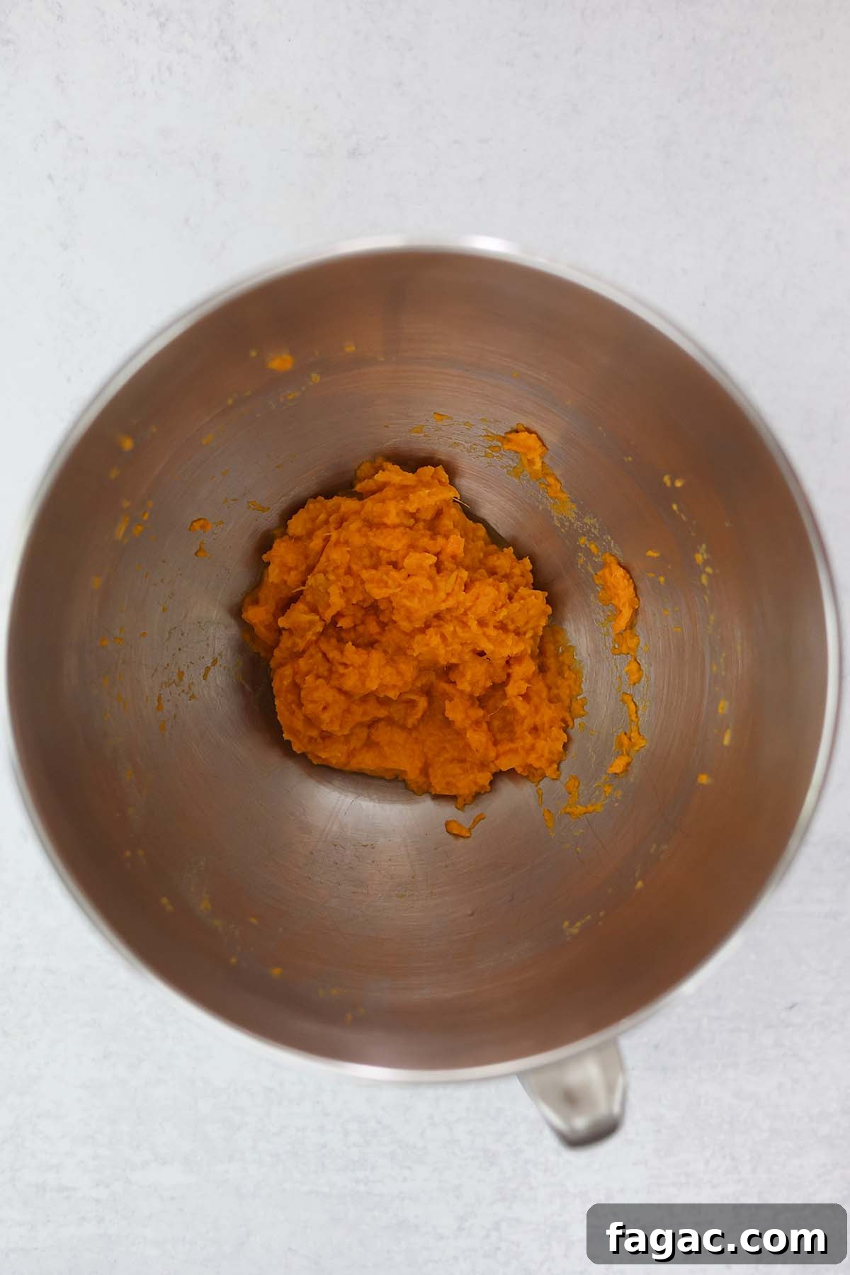 sweet mashed potato in a bowl.