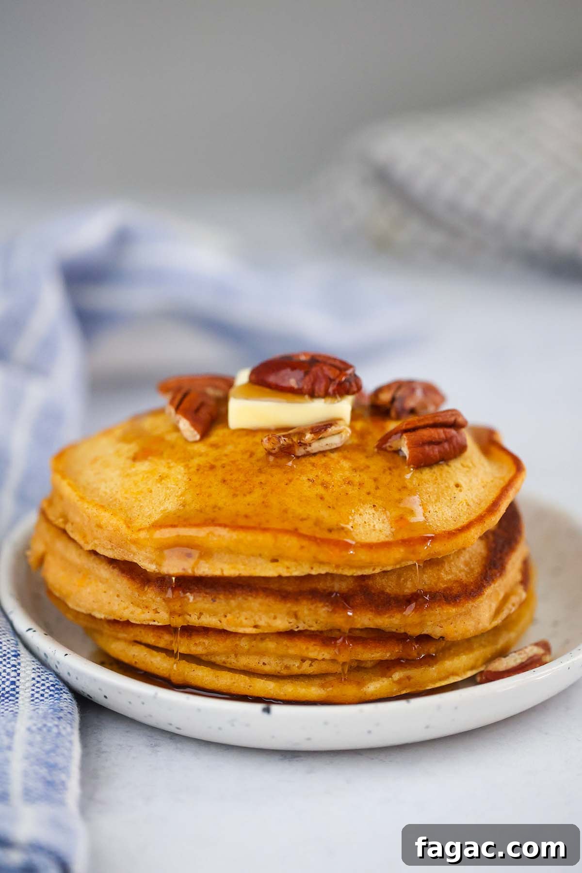 sweet potato pancakes on a plate.