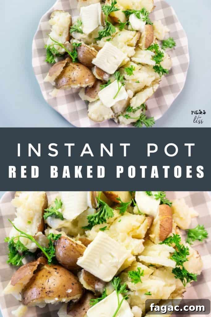 Crispy Red Potato Bake in the Instant Pot: Tender Inside, Golden Top 2 These Instant Pot Red Baked Potatoes are fluffy, creamy and delicious.
