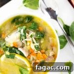 Panera Lemon Chicken Orzo Soup-4