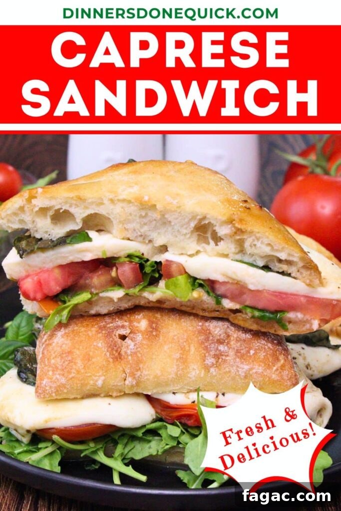 caprese sandwich recipe dinners done quick pinterest