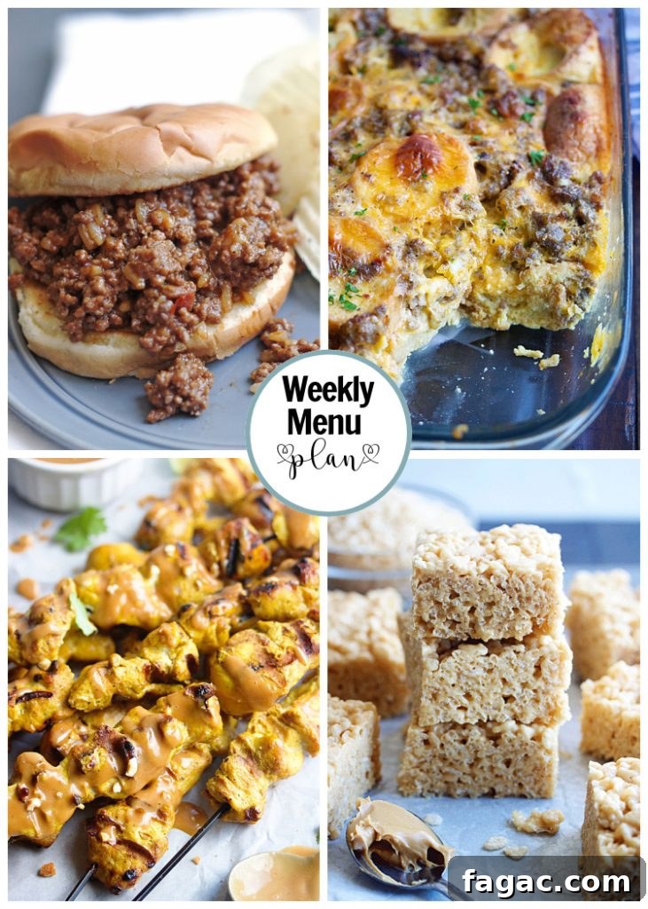 Weeknight Meal Plan: 7 Dinners for Week 219 2 Weekly menu plan image