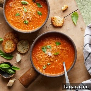 Creamy Tomato Basil Soup Made with Canned Tomatoes 10 img 33165 11