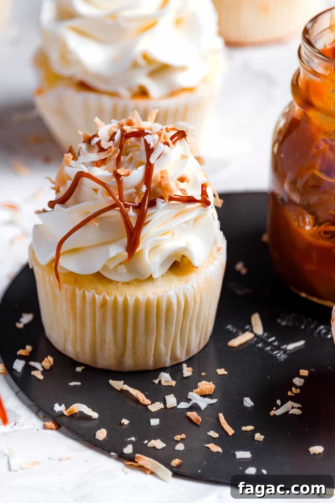 Coconut Dulce de Leche Cupcakes with Creamy Caramel Frosting 4 Coconut Dulche De Leche Cupcakes