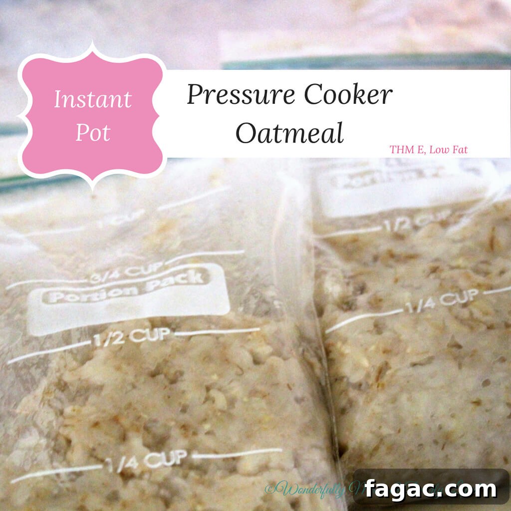 Instant Pot Pressure Cooker Oatmeal (THM E, Low Fat)