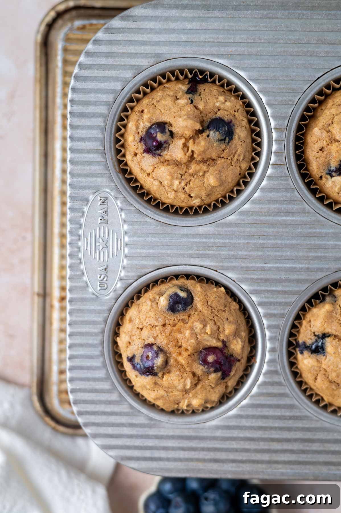 baked muffins in a pan
