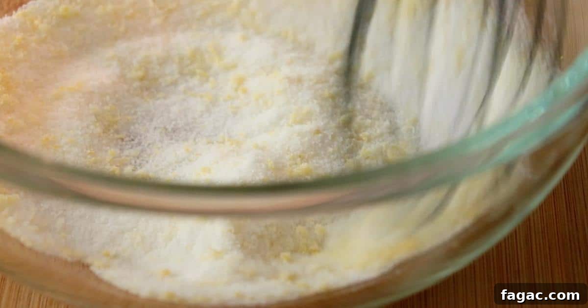mixing lemon zest and sugar