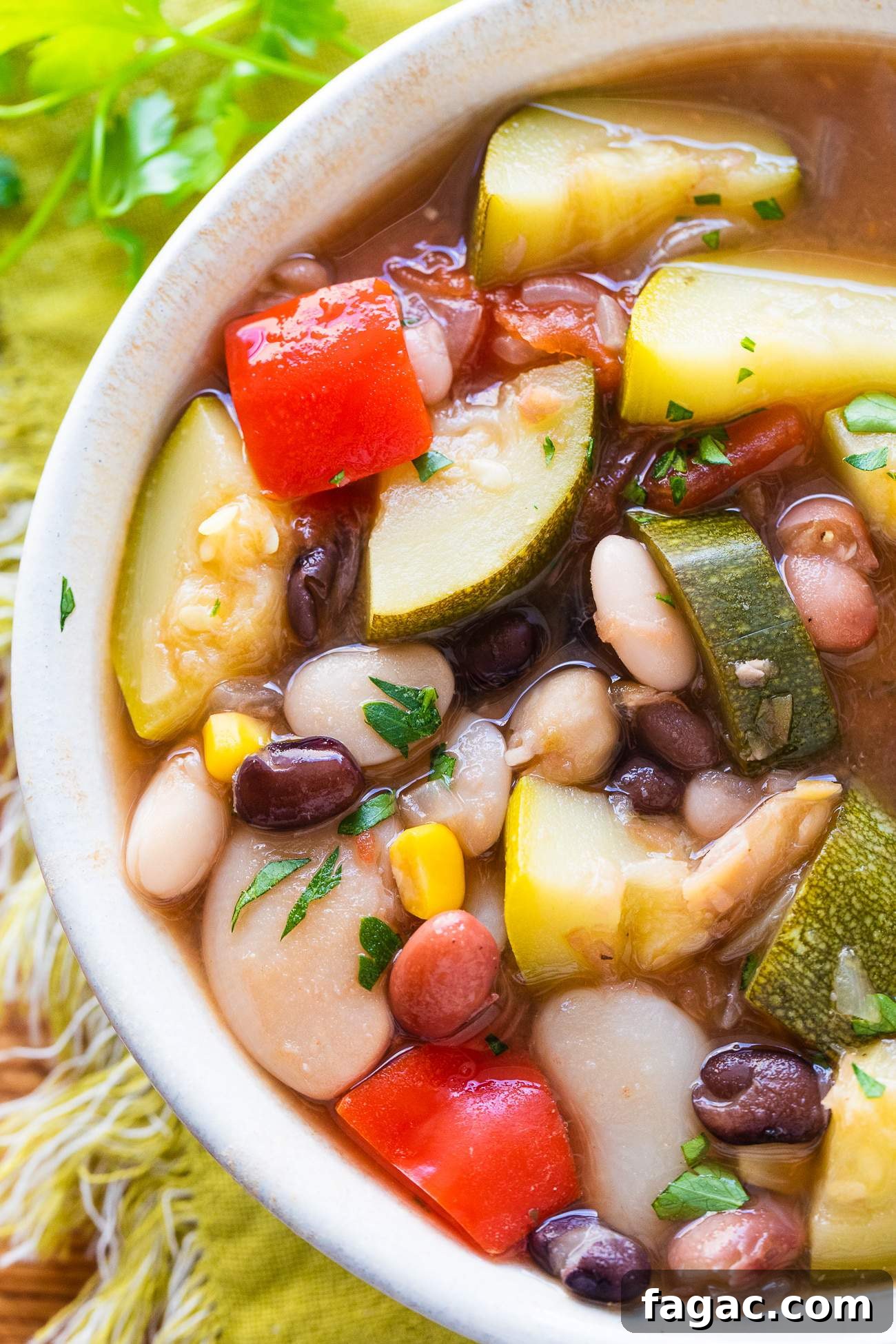 Instant Pot 15-Bean Summer Vegetable Soup Recipe 6 veggie soup