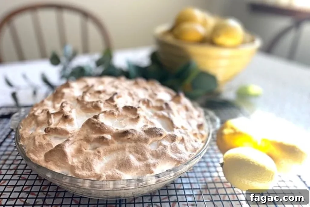 lemon pie displayed