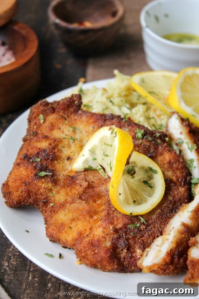 Crispy Pork Schnitzel Recipe with Lemon and Herb Pan Sauce 2 Easy Pork Schnitzel Recipe