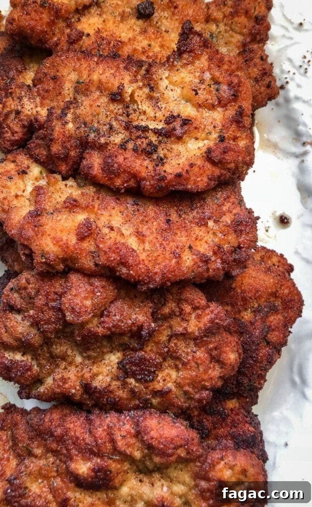 Crispy Pork Schnitzel Recipe with Lemon and Herb Pan Sauce 9 pork