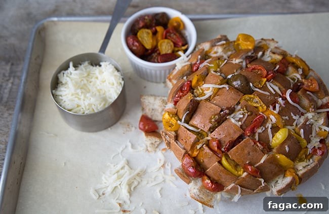 Tomato Ricotta Pull-Apart Bread Recipe for Sharing 4 Roasted Tomato and Ricotta Pull Apart Bread | The Little Epicurean