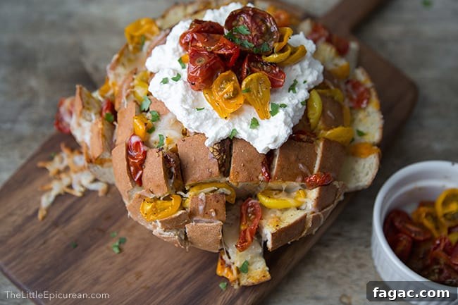 Tomato Ricotta Pull-Apart Bread Recipe for Sharing 9 Roasted Tomato & Ricotta Pull Apart Bread | The Little Epicurean