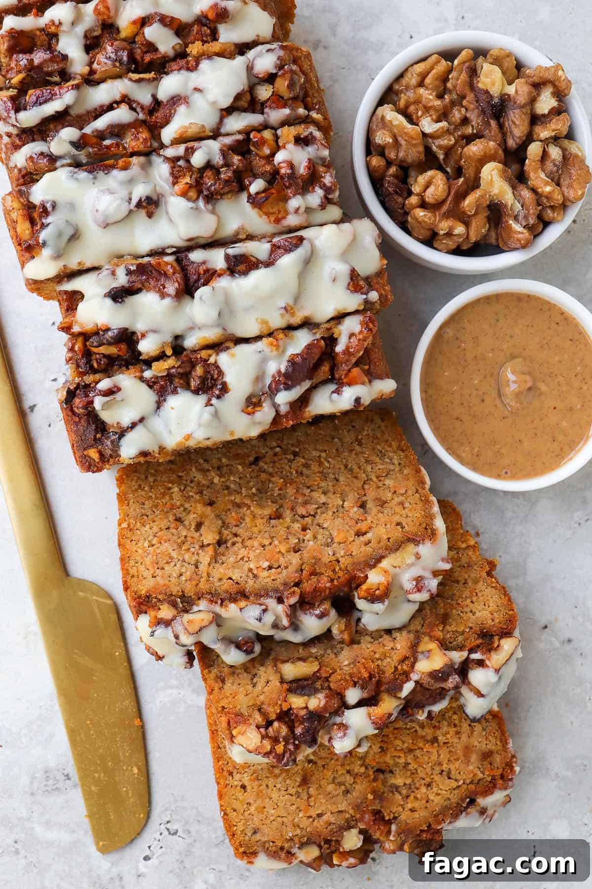 Gluten-Free Sweet Potato Spice Loaf Recipe for Fall Baking 3 Sliced up shot of sweet potato bread.