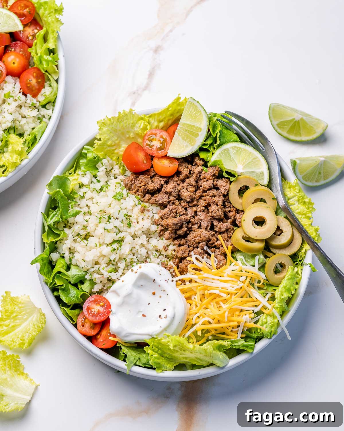 Taco Salad with Cilantro-Lime Cauliflower Rice Bowl 2 img 48260 1