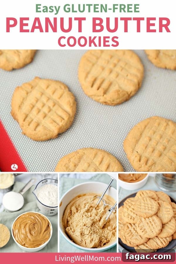 Chewy Gluten-Free Peanut Butter Cookies Recipe 13 easy gluten-free peanut butter cookies pinterest collage