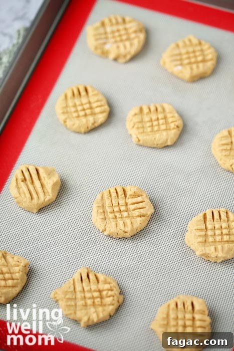 Chewy Gluten-Free Peanut Butter Cookies Recipe 9 gf peanut butter cookies before baking