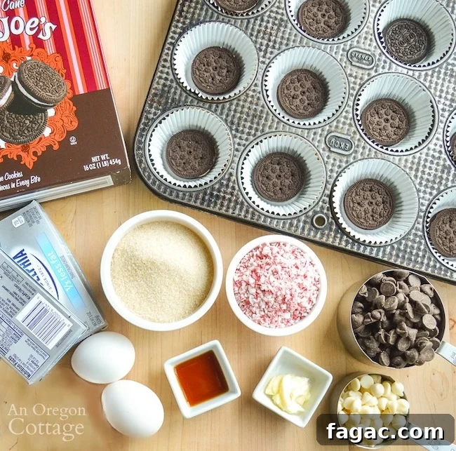 peppermint cheescakes ingredients