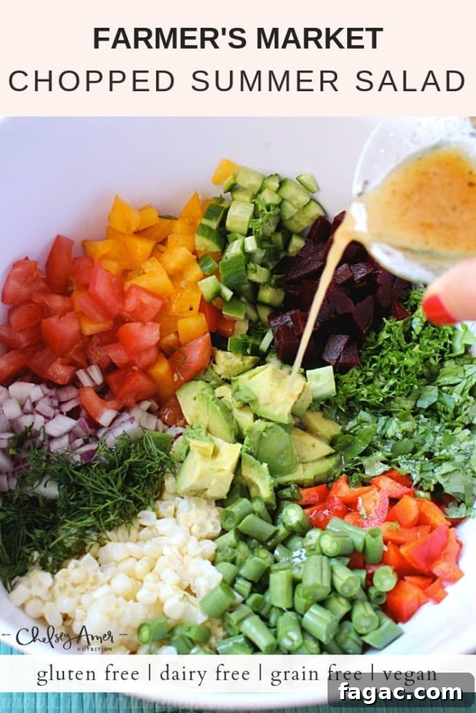 Summer Farmers Market Chopped Salad with Fresh Herbs 4 Farmer's Market Chopped Summer Salad