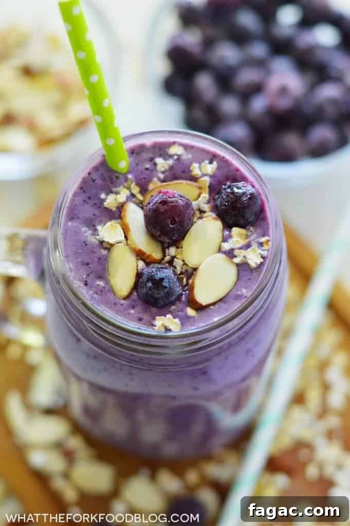 Blueberry Almond Oatmeal Smoothies
