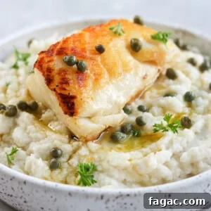 Pan Seared Chilean Sea Bass with Lemon Caper Butter