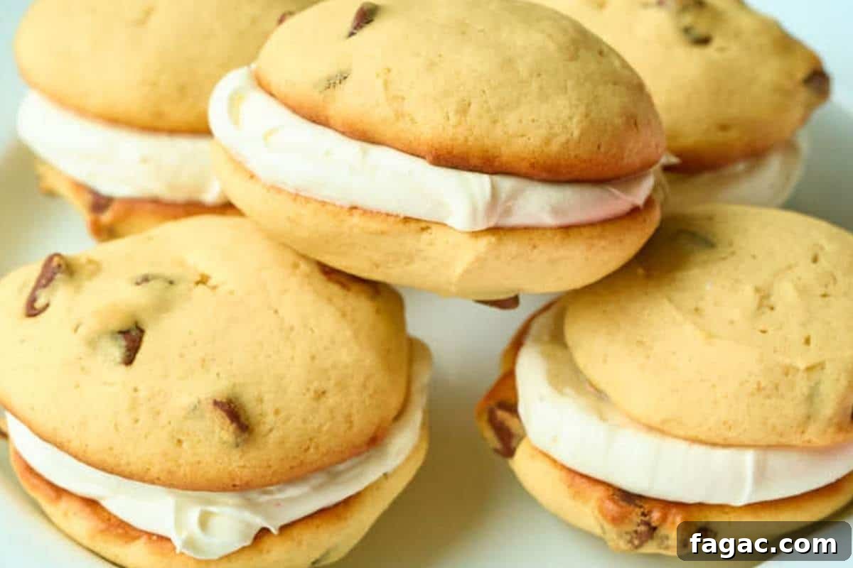 plate of whoopie pies stacked in 2