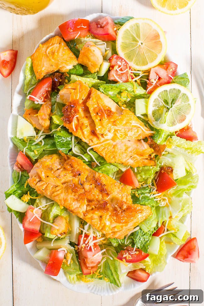 Honey Lemon-Glazed Salmon Salad