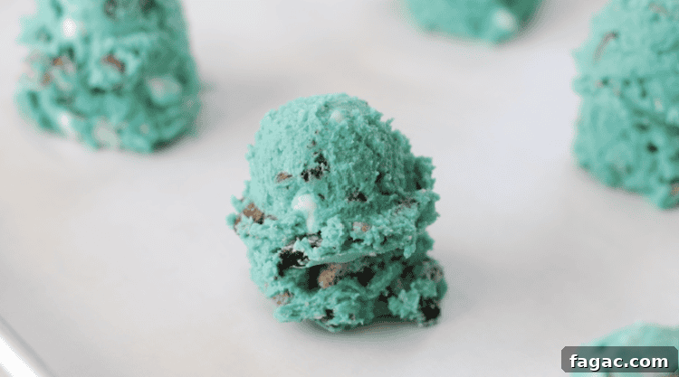 Blue Cookie Monster Cookies Recipe with Video Tutorial 7 stacked Cookie Monster cookie dough
