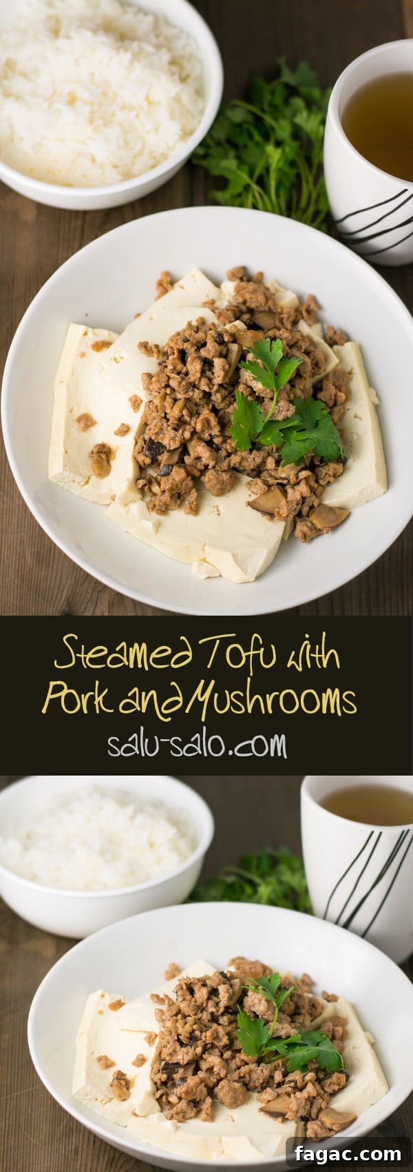 Steamed Pork with Tofu and Shiitake Mushrooms Recipe 6 Steamed Tofu with Pork and Mushrooms