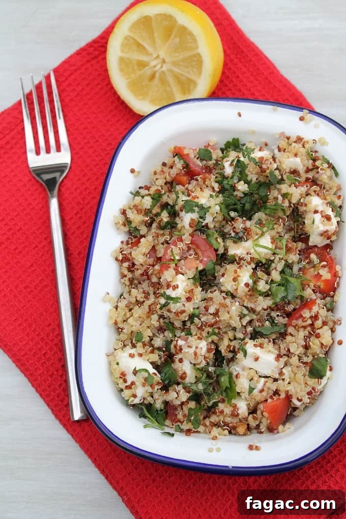 Quinoa Tabbouleh with Feta and Fresh Herbs 3 tabbouleh with quinoa & feta