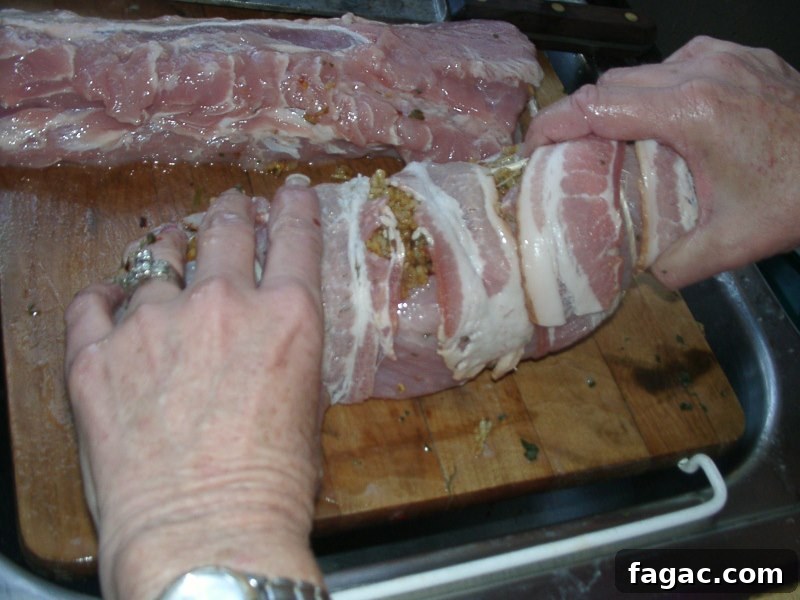 Wrapped with bacon