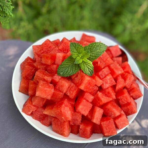 How to Cut a Watermelon: With the Rind and Without It 2 bowl of cubed watermelon