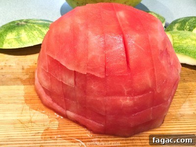 How to Cut a Watermelon: With the Rind and Without It 14 the naked watermelon cut - watermarked