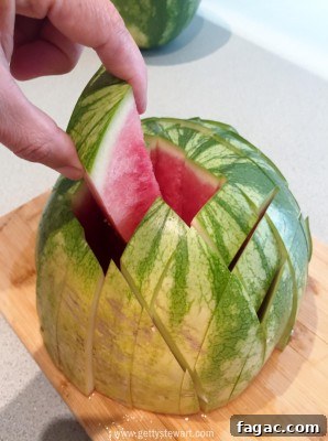 How to Cut a Watermelon: With the Rind and Without It 7 pull out pieces - watermarked