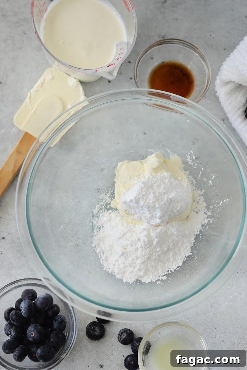 Low-Carb Blueberry Fluff Dessert Recipe 9 Adding sweetener
