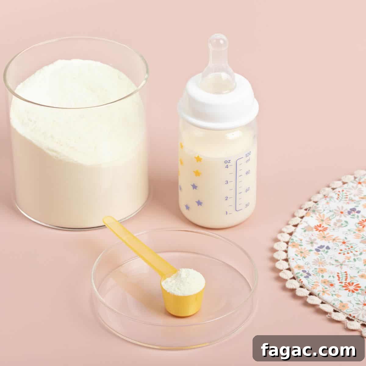 US vs EU Baby Formula Ingredients: What Parents Need to Know 6 Baby formula in glass canister next to scoop and baby bottle