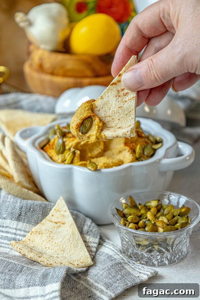 Creamy Pumpkin Hummus Recipe for Fall Appetizers 10 img 71085 9