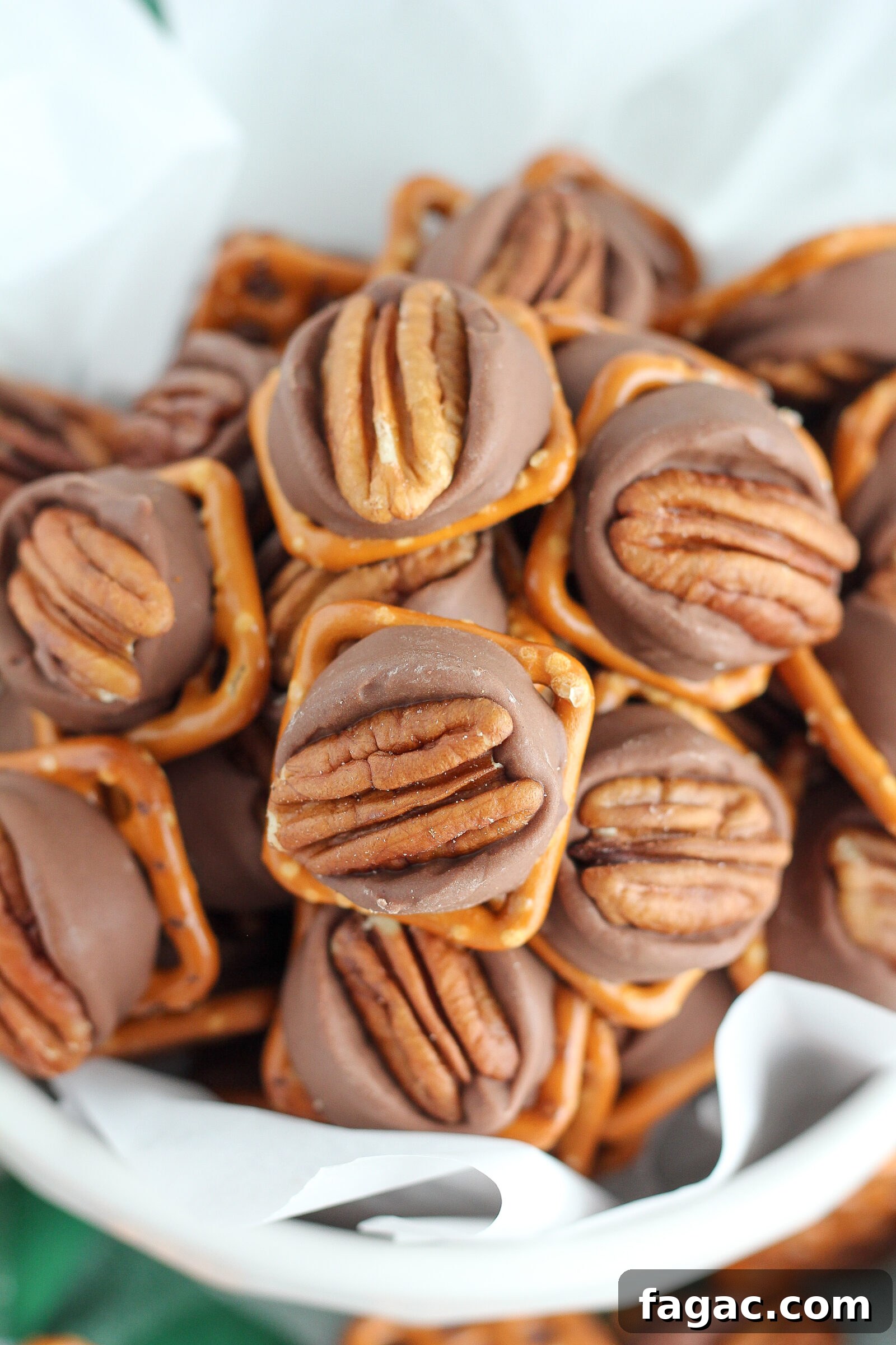 Close-up of Pretzel Rolo process