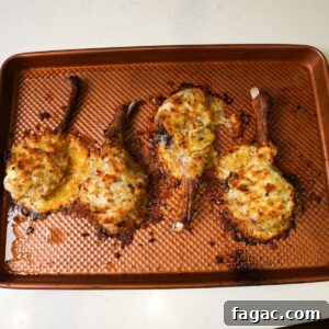 Parmesan-Crusted Lamb Chops (LongHorn Steakhouse Copycat) 8 Parmesan Crusted Lamb Chops right out of the oven.