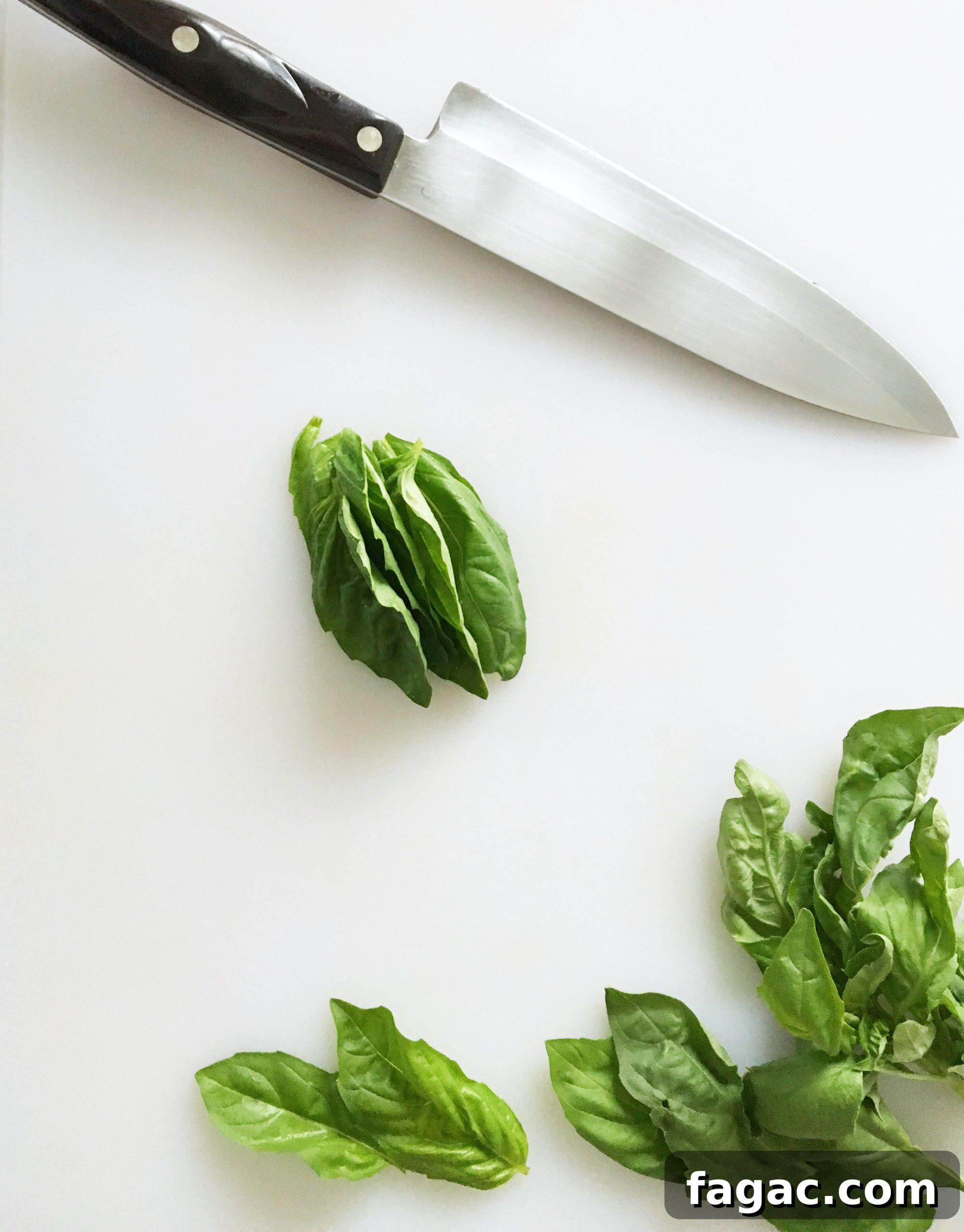 How to Chiffonade Basil Leaves for Fresh Herb Ribbons 3 img 749 2 scaled