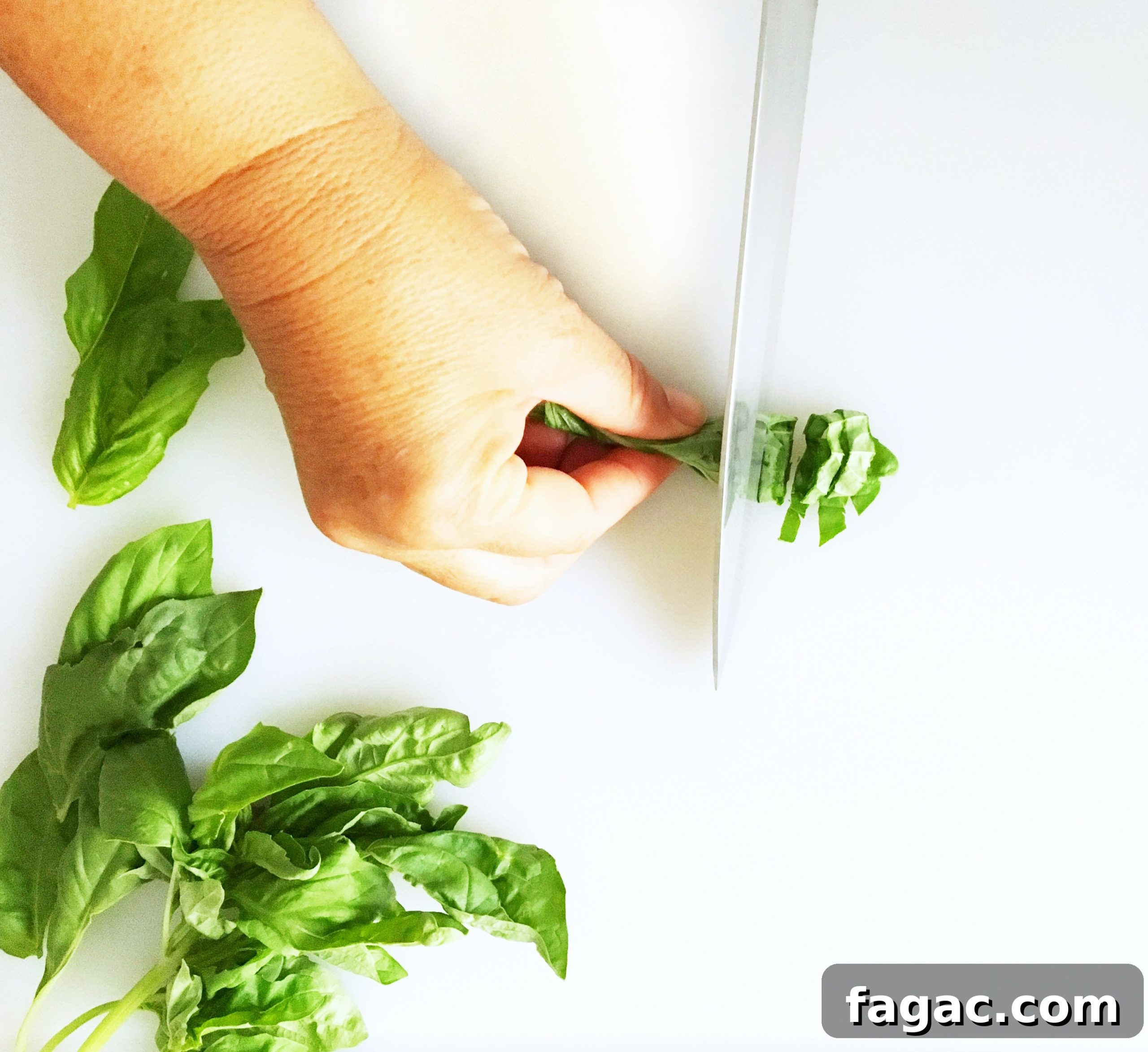How to Chiffonade Basil Leaves for Fresh Herb Ribbons 6 img 749 5 scaled
