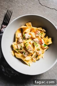 Creamy Smoked Salmon Pasta with Lemon and Dill 7 smoked chicken alfredo pasta overhead 1
