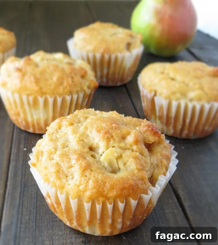 Pear and Sour Cream Muffins