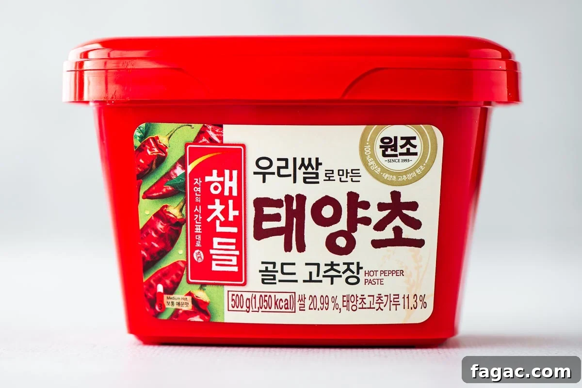 Thai Red Curry Paste Substitutes: What to Use and What to Avoid 8 A classic red gochujang tub.